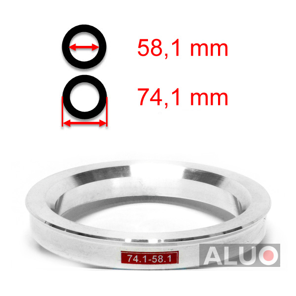 Alumiini Soviterenkaat 74,1 - 58,1 mm ( 74.1 - 58.1 )