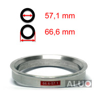 Alumiini Soviterenkaat - soviterenkaiden 66,6 - 57,1 mm ( 66.6 - 57.1 ) - ilmainen toimitus